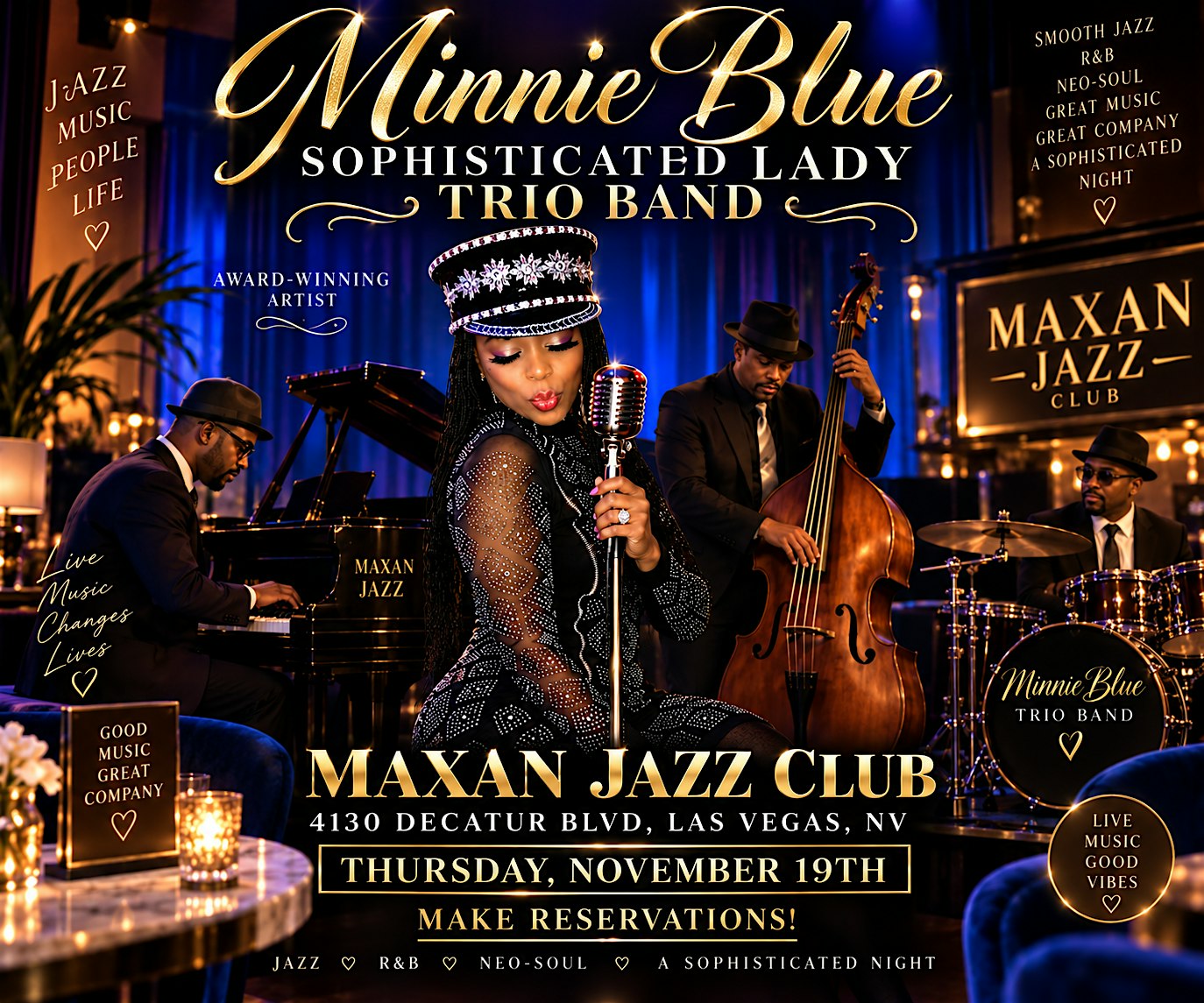 Minnie Blue and The Sophisticated Trio Live in Las Vegas
