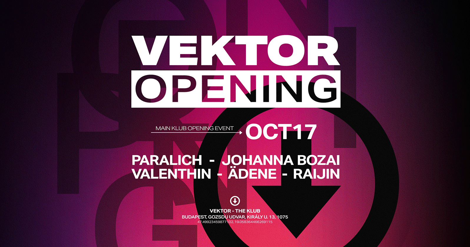 VEKTOR OPENING - Paralich, Johanna Bozai, Valenthin, ädene, Raijin