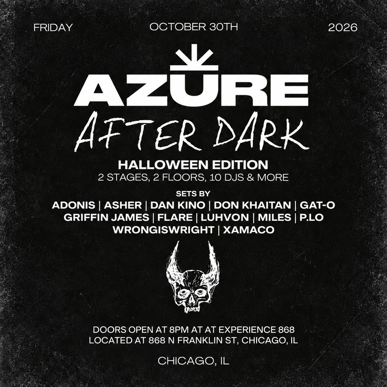 Azure Presents: Azure After Dark Halloween Edition 10/30