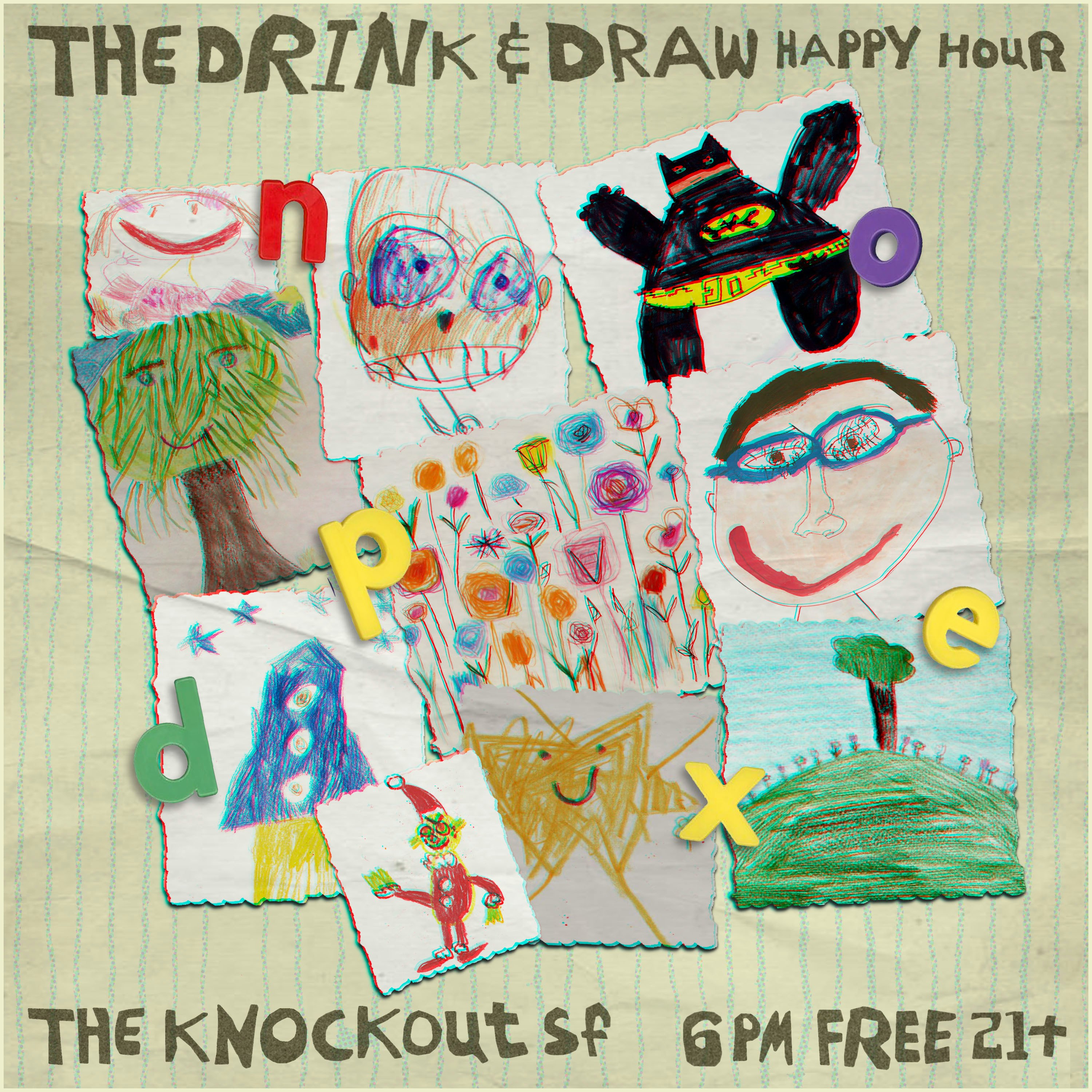 THE NEW DRINK & DRAW HAPPY HOUR! 
