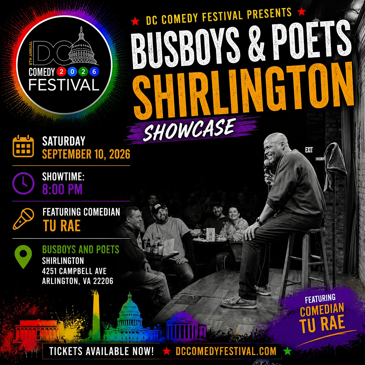 The DC Comedy Festival: Busboys and Poets Shirlington - Tu Rae