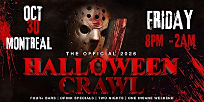 Montréal Halloween Bar Crawl — Halloween Friday, Fri, Oct 30
