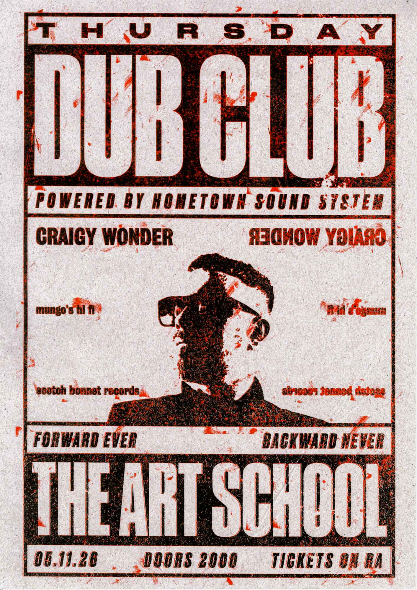 DUB CLUB: Craigy Wonder (Mungo's Hi Fi) & Hometown Sound