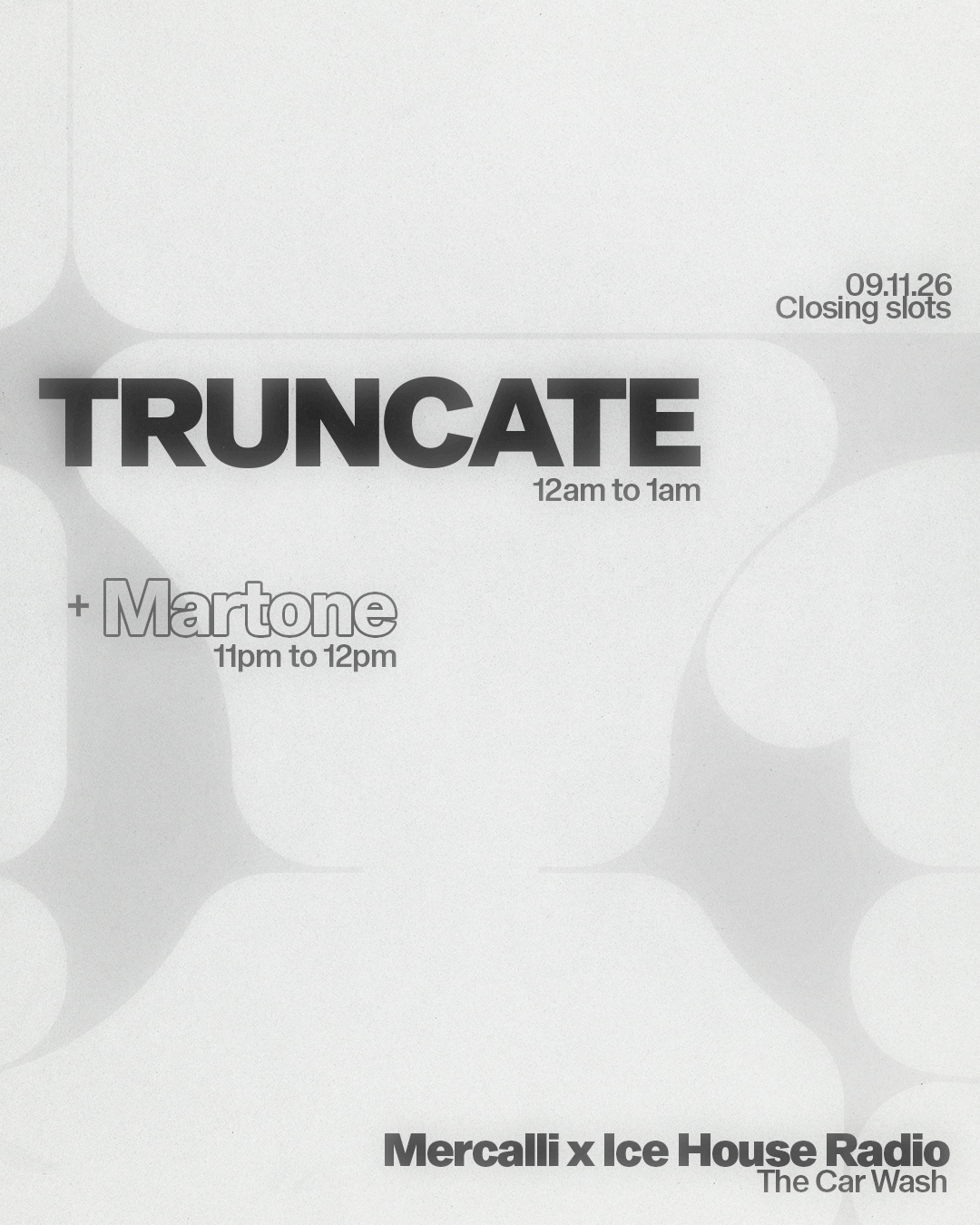 Mercalli present's Truncate At Ice House Radio