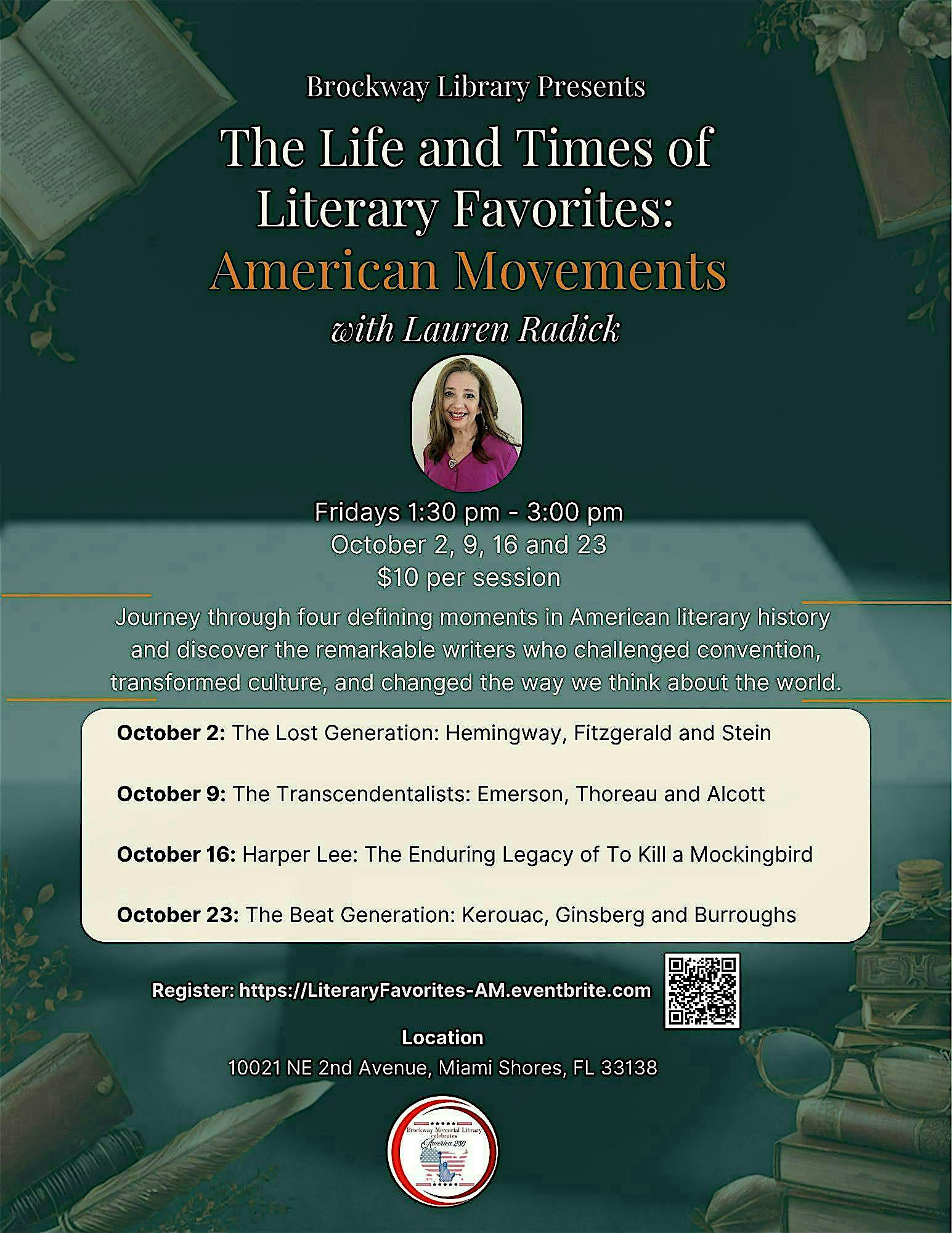 Life and Times of Literary Favorites: American Movements  (4-week series)
