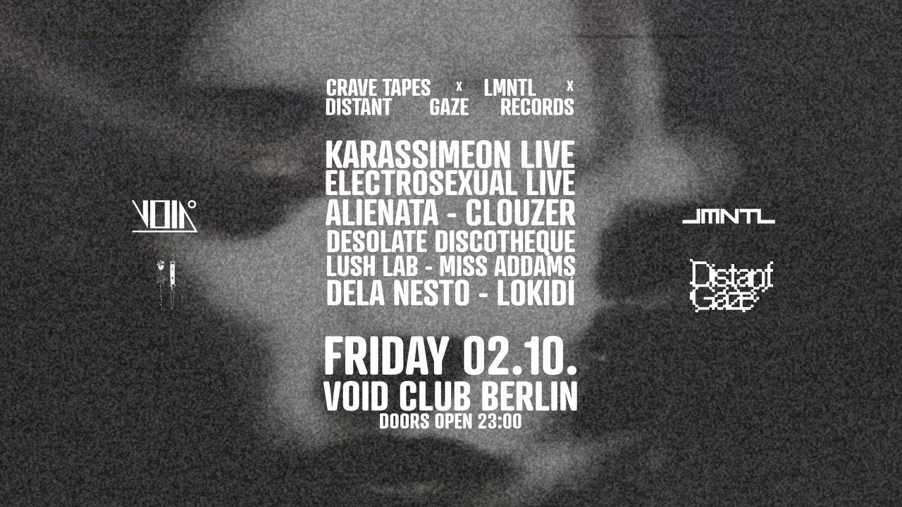 Crave Tapes x LMNTL x Distant Gaze Records