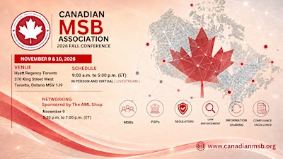 Canadian MSB Association 2026 Fall Conference