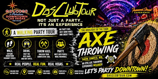 Downtown Fremont Street Axe Throwing VIP Experience & Bar Crawl