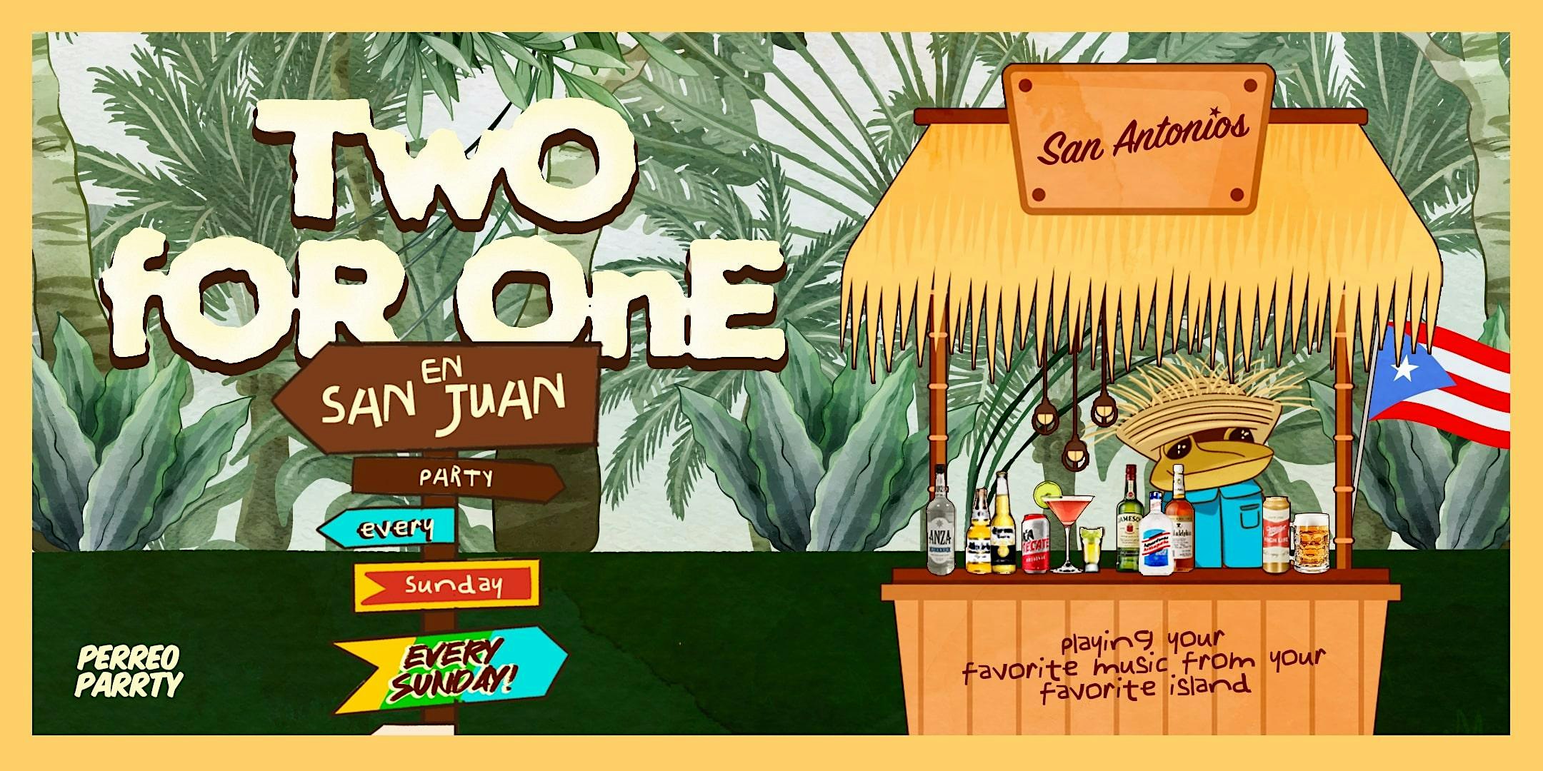 2-for-1 Drinks in San Juan - Latin Reggaeton Sunday Party @ LES, NYC