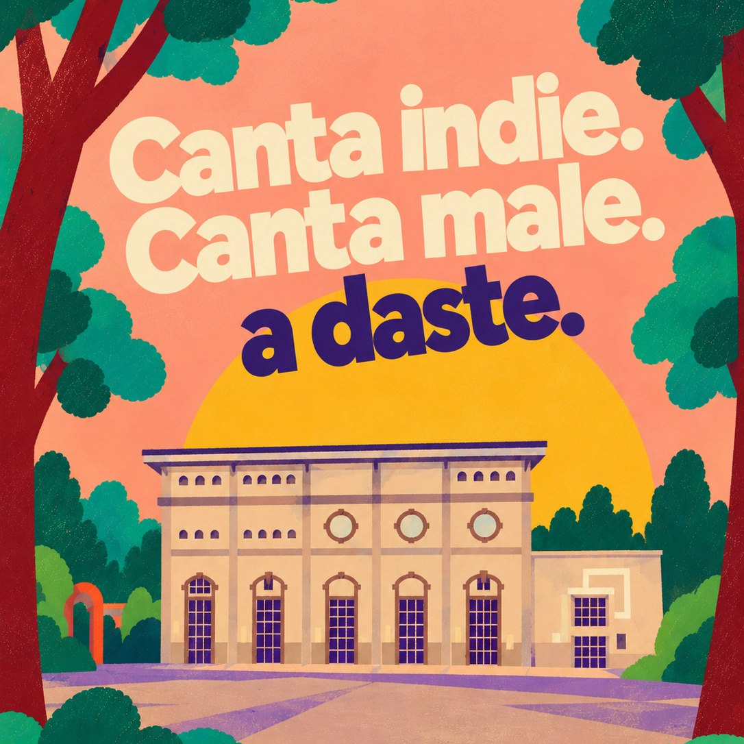 Canta indie. Canta male. 