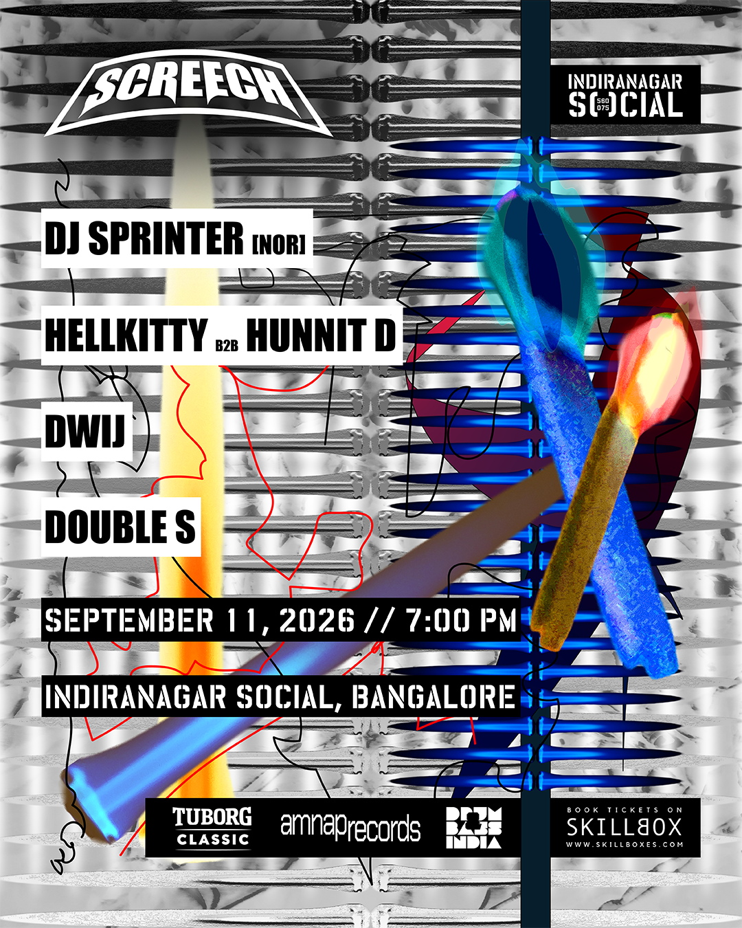 SCREECH - DJ Sprinter (NOR), Hellkitty, HUNNIT D, DWIJ & DOUBLE S