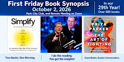 First Friday Book Synopsis, October 2, 2026