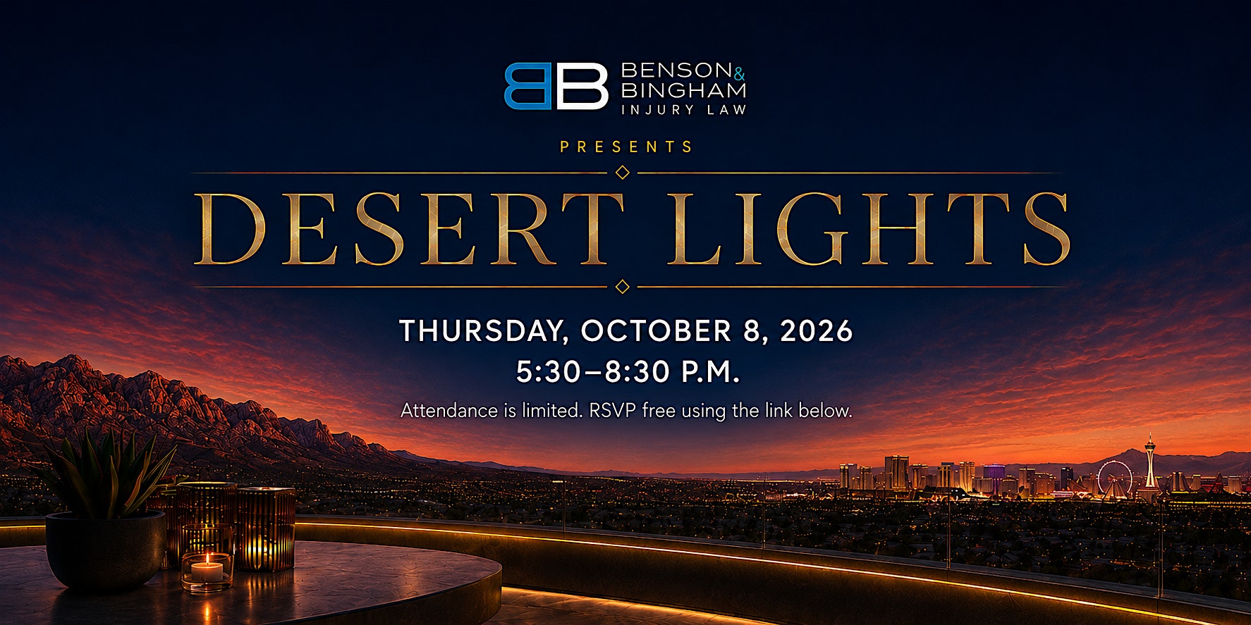 Desert Lights: A Rooftop Evening with Benson and Bingham