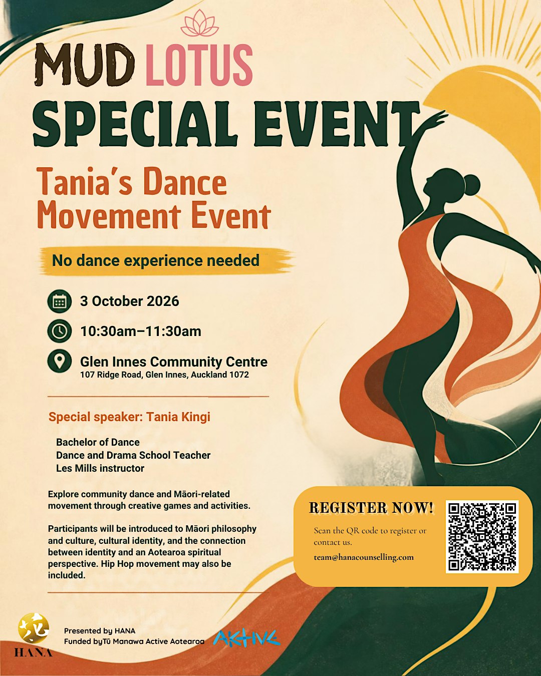【FREE】Tania’s Dance Movement Event ~ Mus Lotus Community Programme