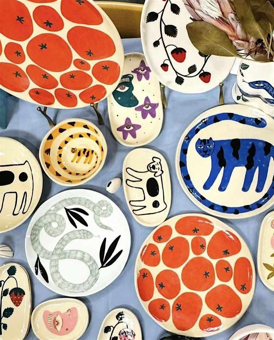 Semi-guided Pottery Painting Workshop