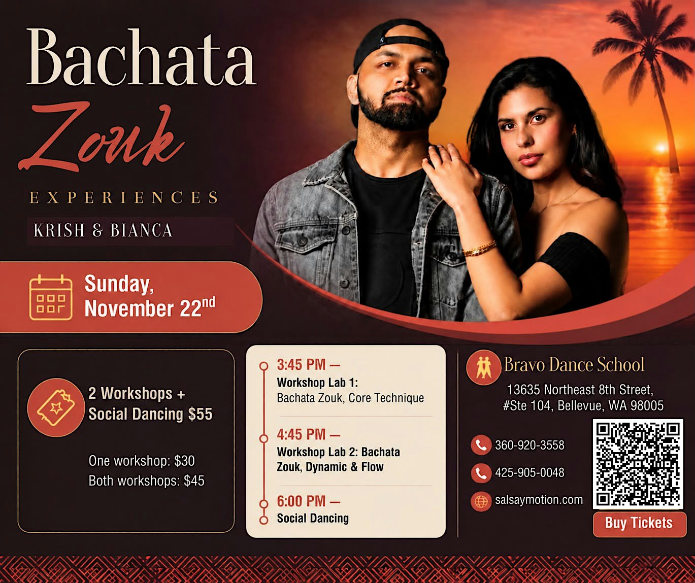 BACHATA ZOUK EXPERIENCE W/ Krish & Bianca
