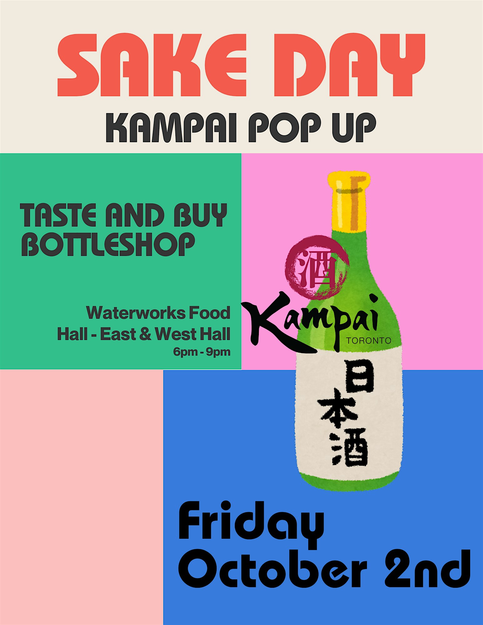 Sake Day - Kampai Pop Up - Taste & Buy Bottle Shop