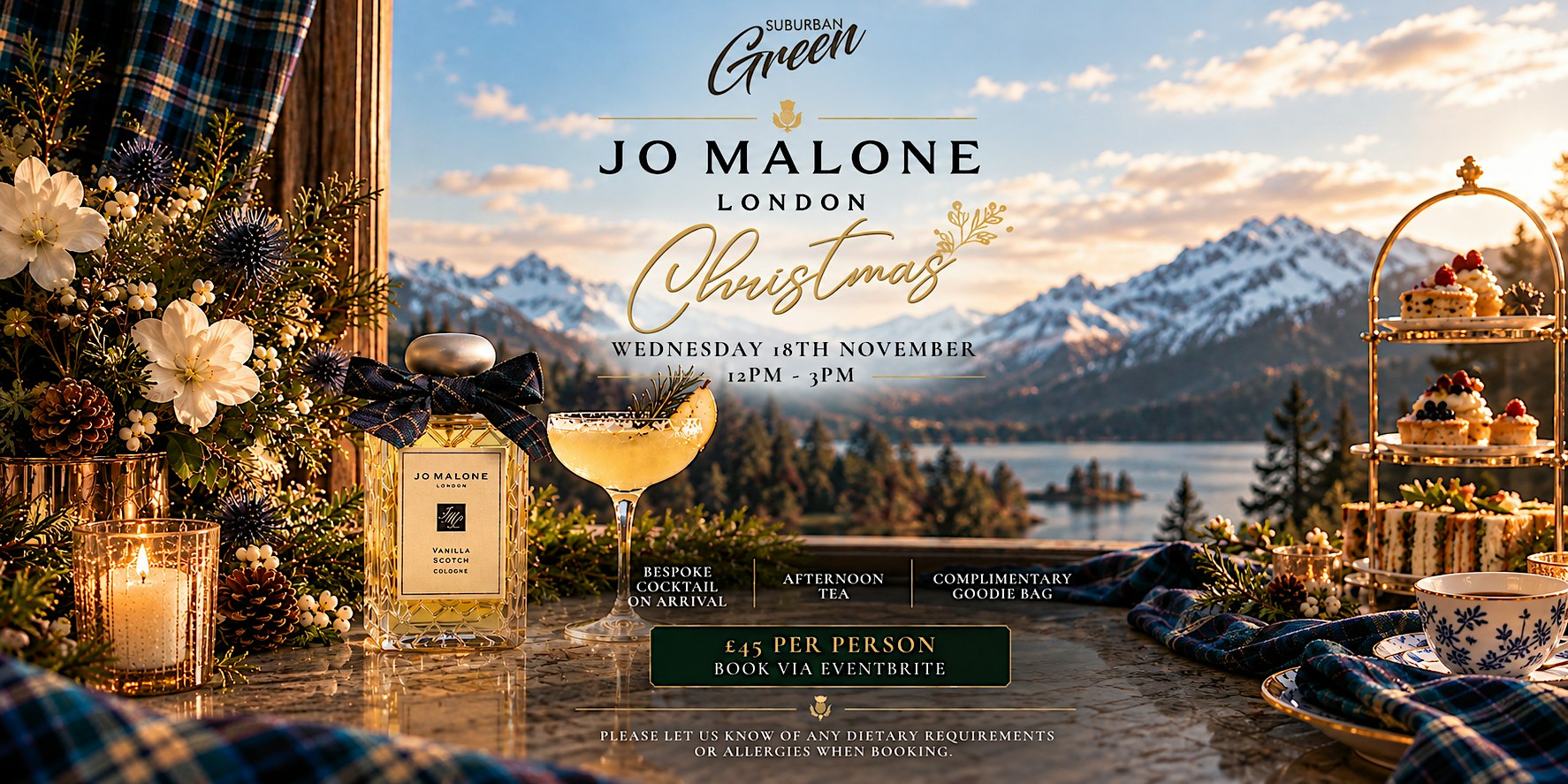 Jo Malone London Christmas Afternoon Tea at Suburban Green