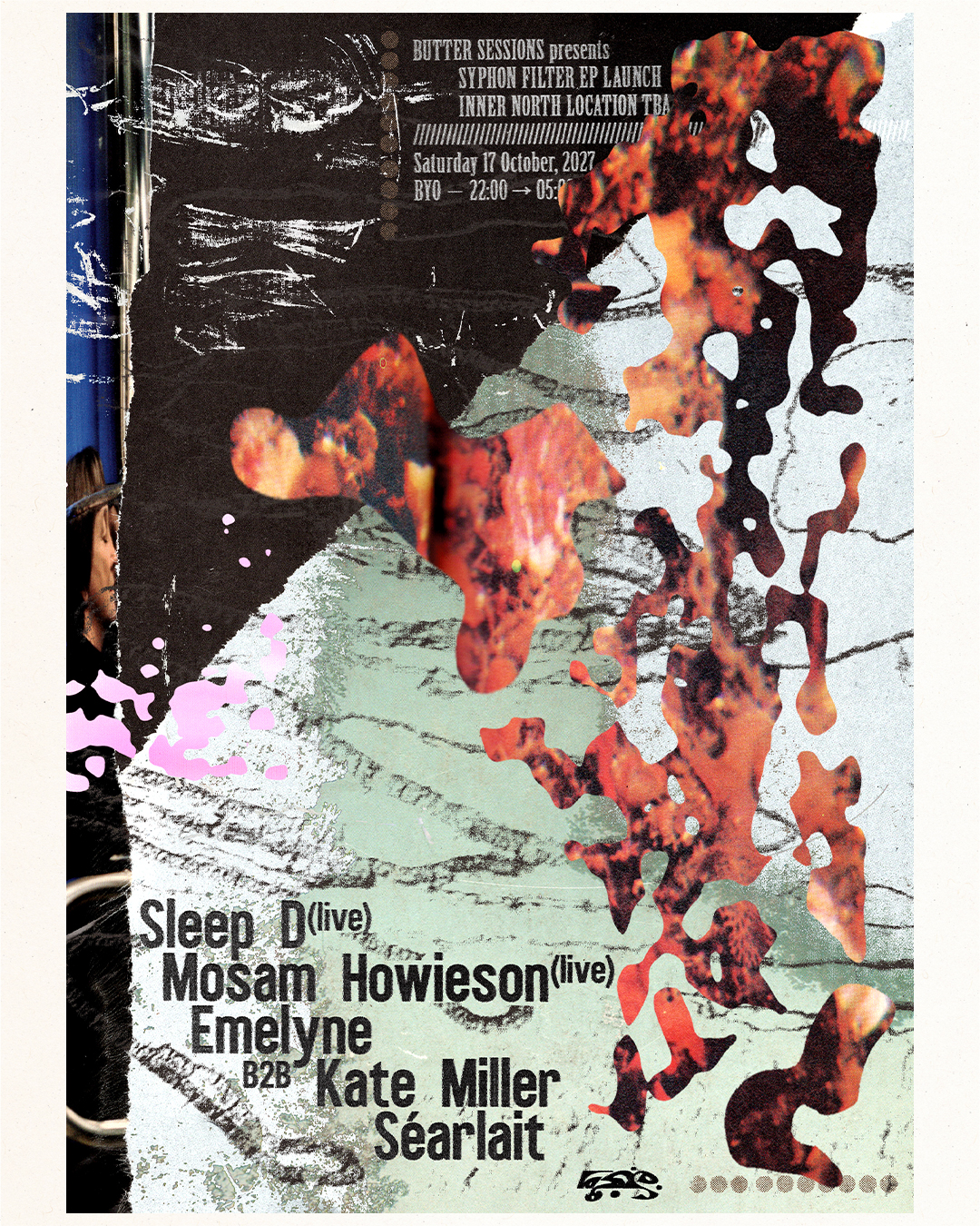 BSR pres: Sleep D (Live), Mosam Howieson (Live), Emelyne B2B Kate Miller & Séarlait
