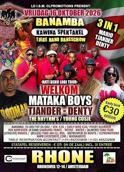 WELKOM MATAKA BOYS/ EARLY BIRD TICKETS