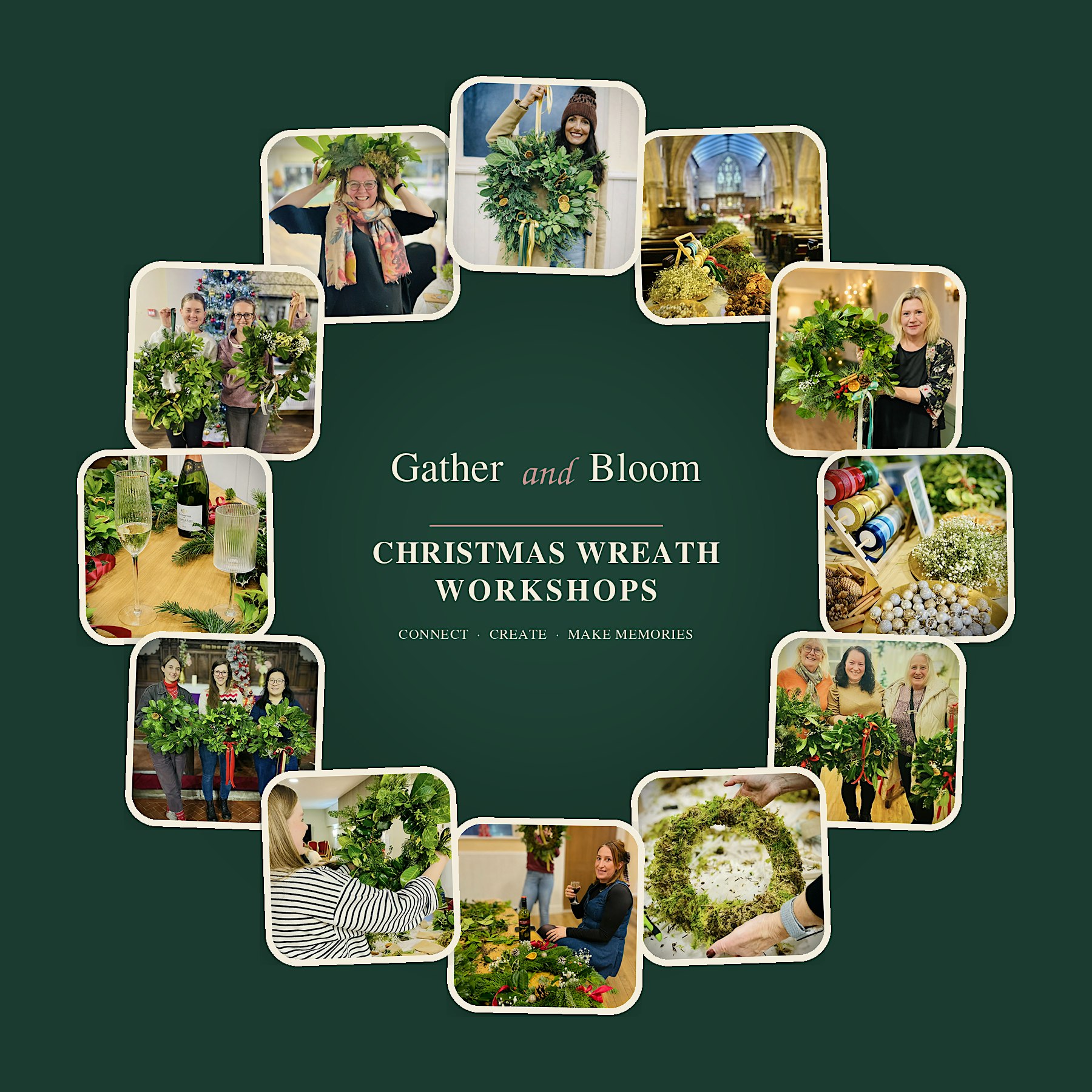 Christmas wreath making