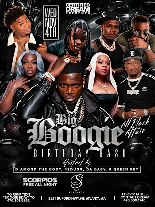 BIG BOOGIE CELEBRITY BIRTHDAY BASH