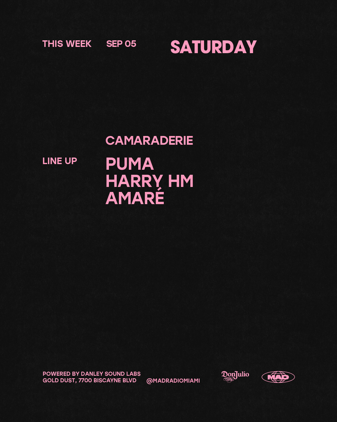 CAMARADERIE: PUMA / HARRY HM / AMARÉ