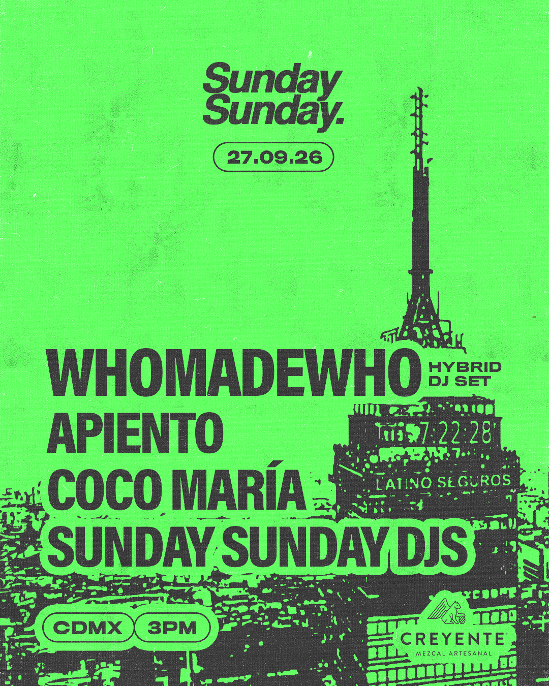 Sunday Sunday CDMX: 27.09.26