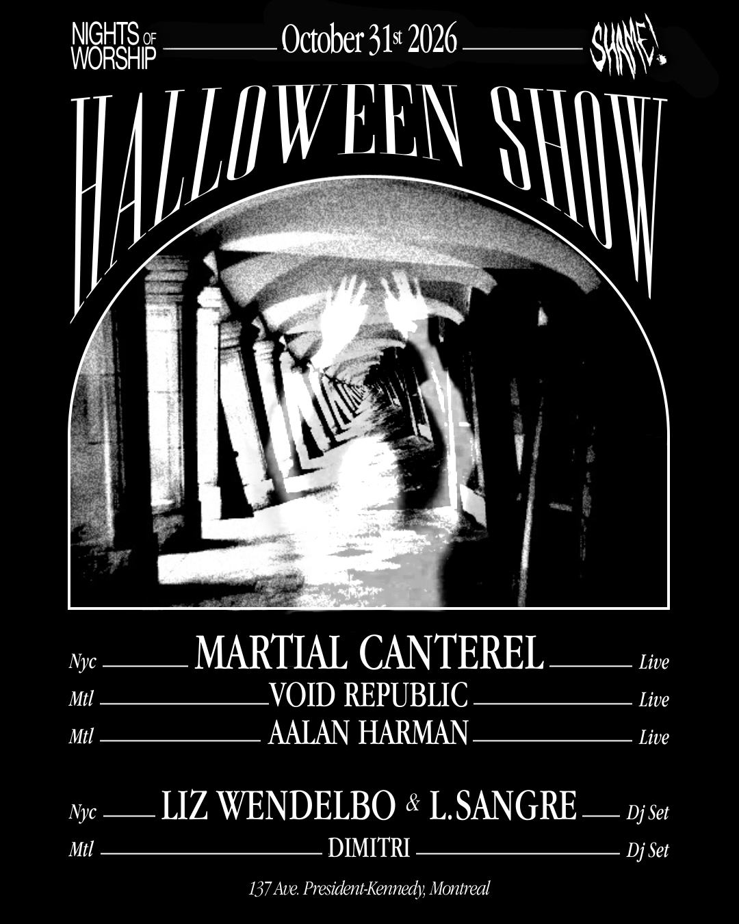 Halloween with Martial Canterel, Aalan Harman, Liz Wendelbo b2b L.Sangre & Void Republic