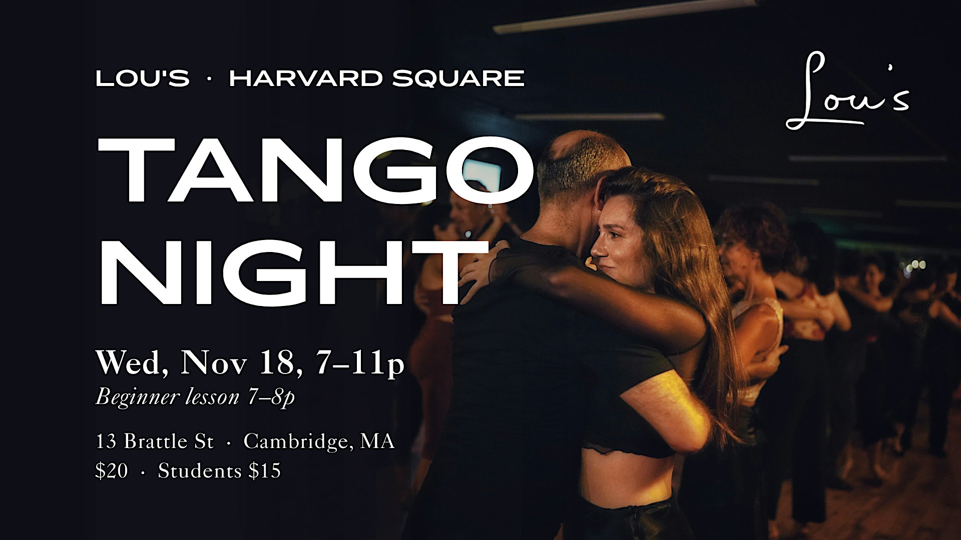 Tango Night @ Lou’s in Harvard Square