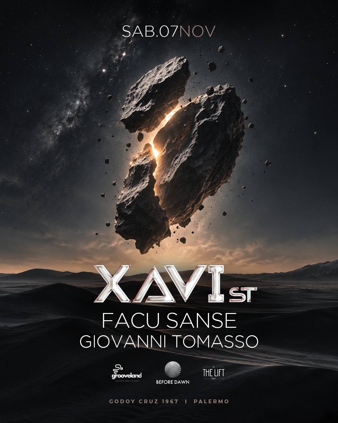 BEFORE DAWN presents XAVI ST + FACU SANSE + GIOVANNI TOMASSO