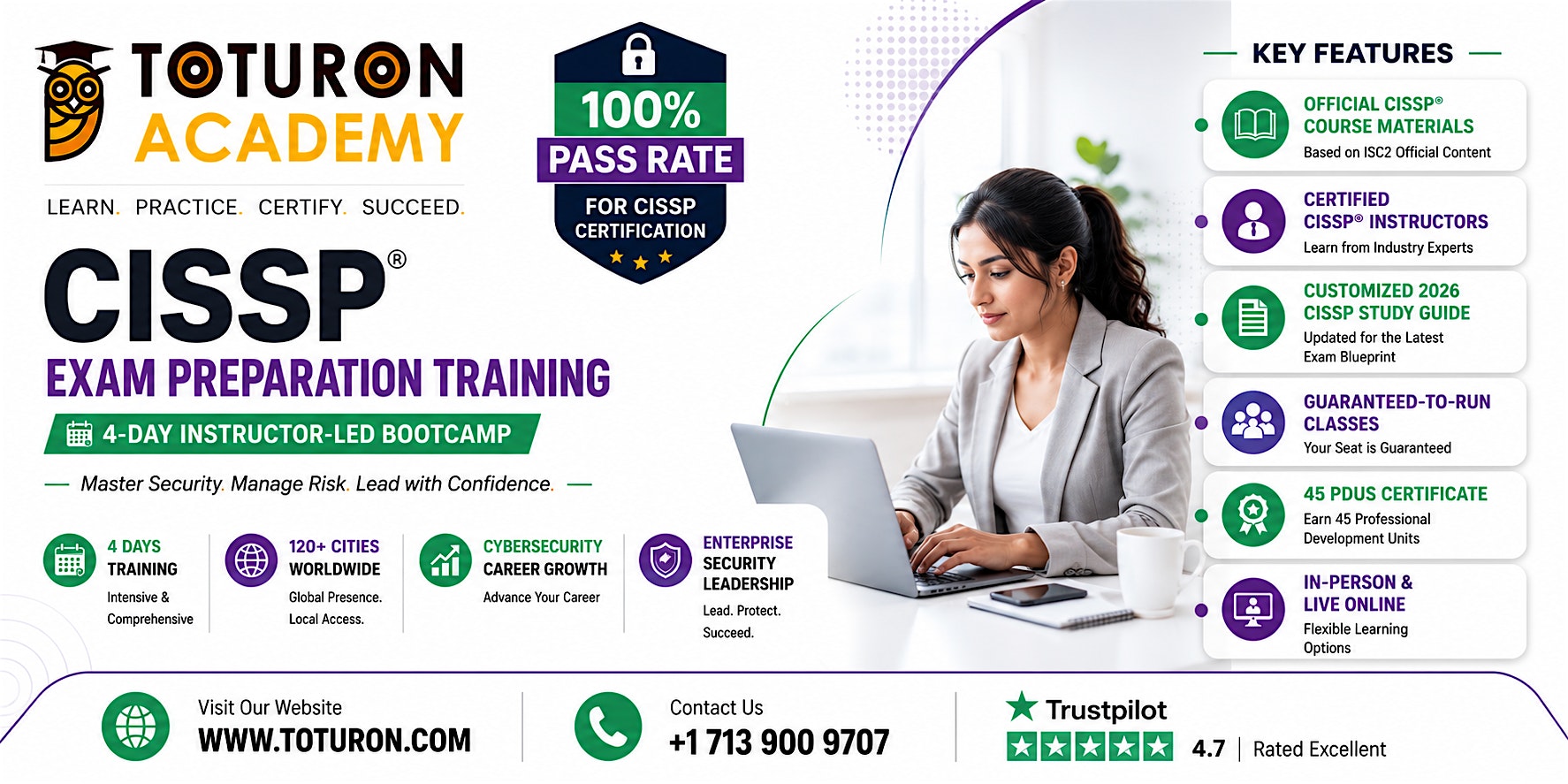 CISSP Training in Las Vegas, NV | 4-Day Exam Prep & Certified Instructors