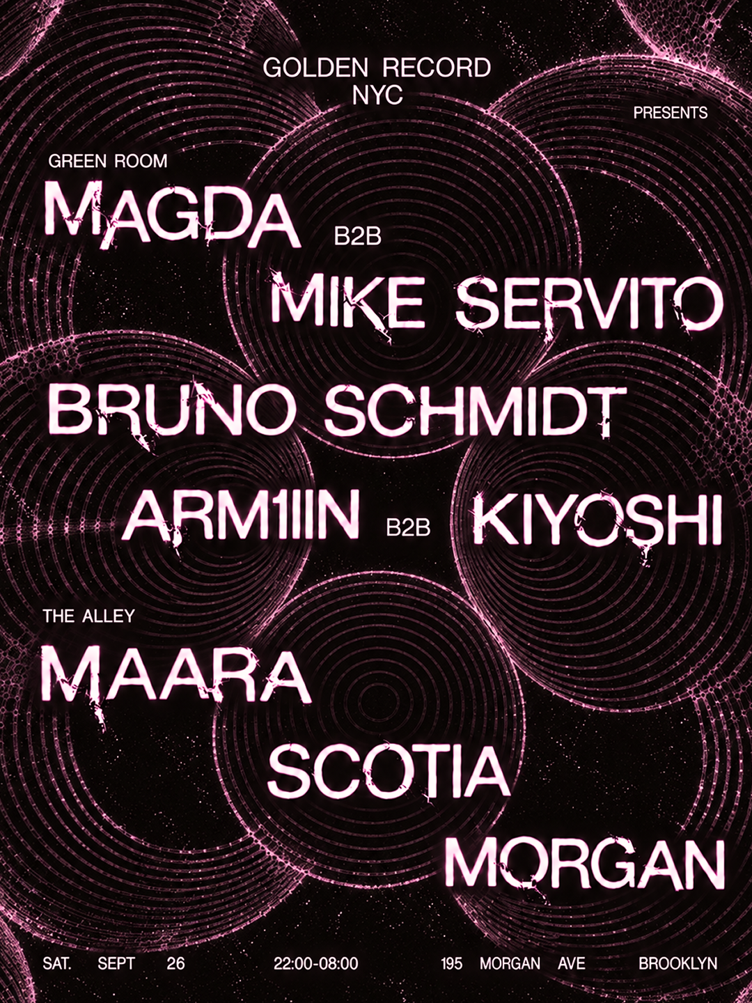 Golden Record NYC presents Magda B2B Mike Servito, Maara, Bruno Schmidt