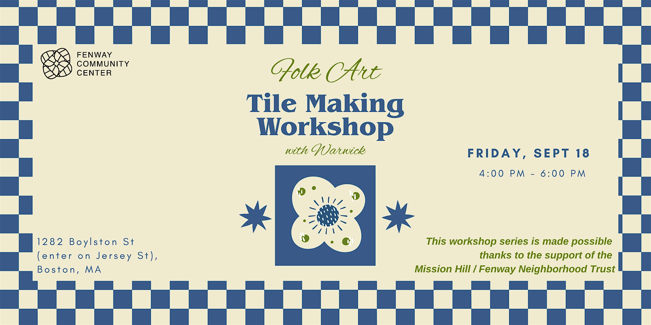 Folk Art Tile Making Workshop