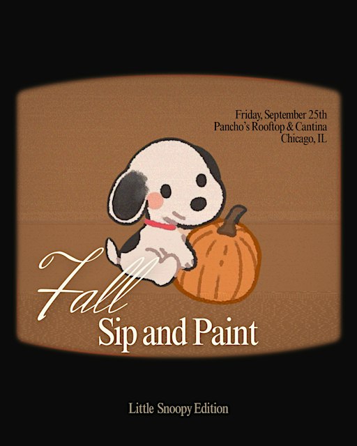 Snoopy Fall Sip and Paint in South Loop