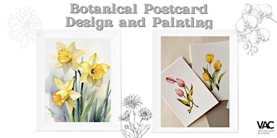 Botanical Postcard Design & Painting w. Watercolour Illustration (Sat-Sun)
