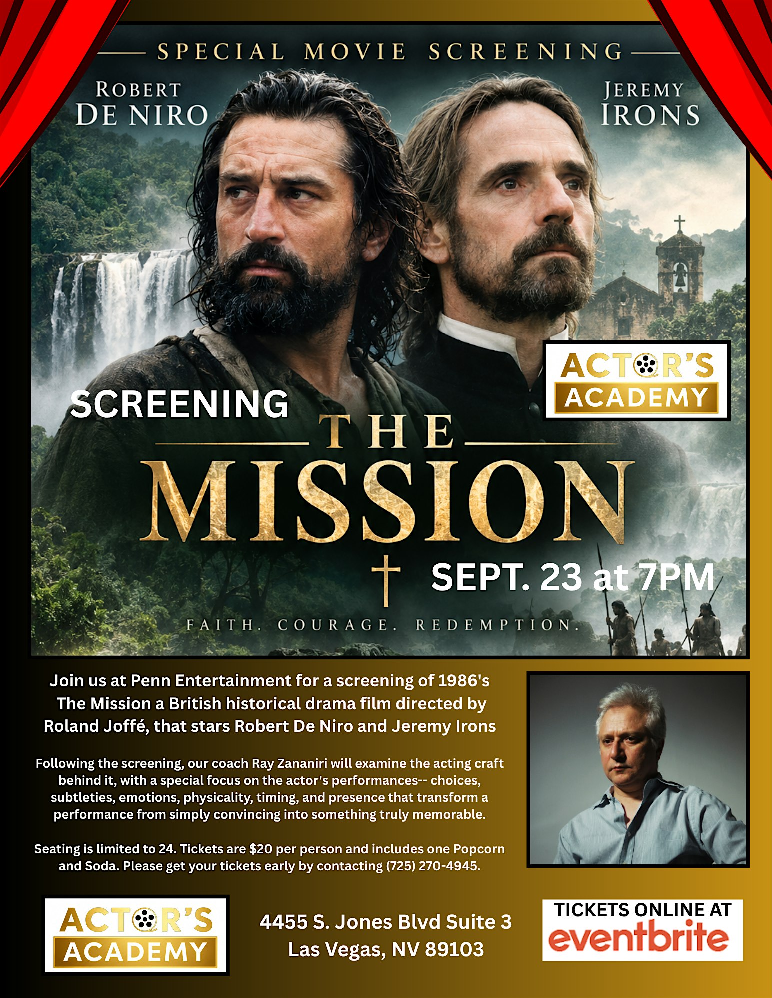 The Mission: Penn Celebrating Film Series @ Actor's Academy Las Vegas