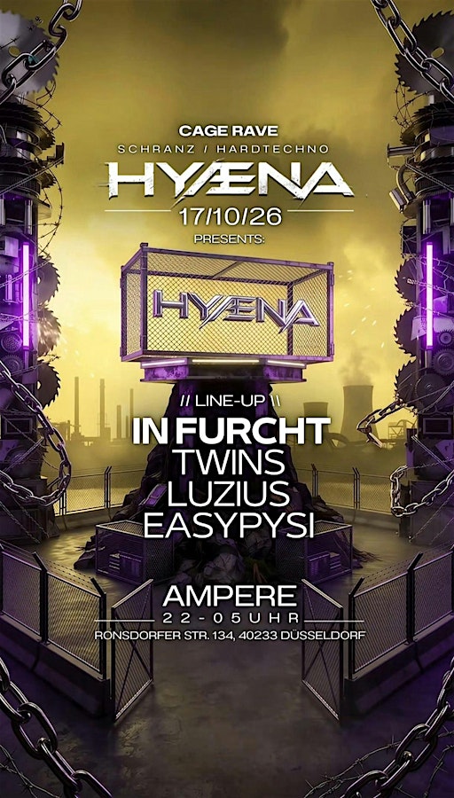 HYÆNA Techno Presents WELCOME TO THE CAGE. ⛓️