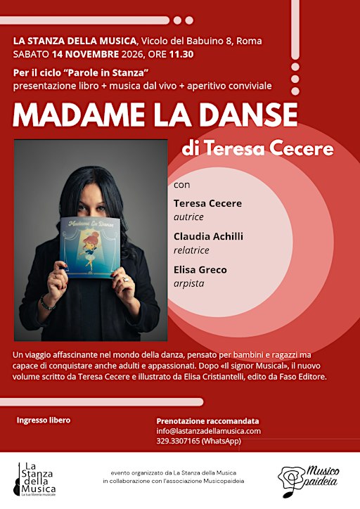 Presentazione del volume MADAME LA DANSE, di Teresa Cecere