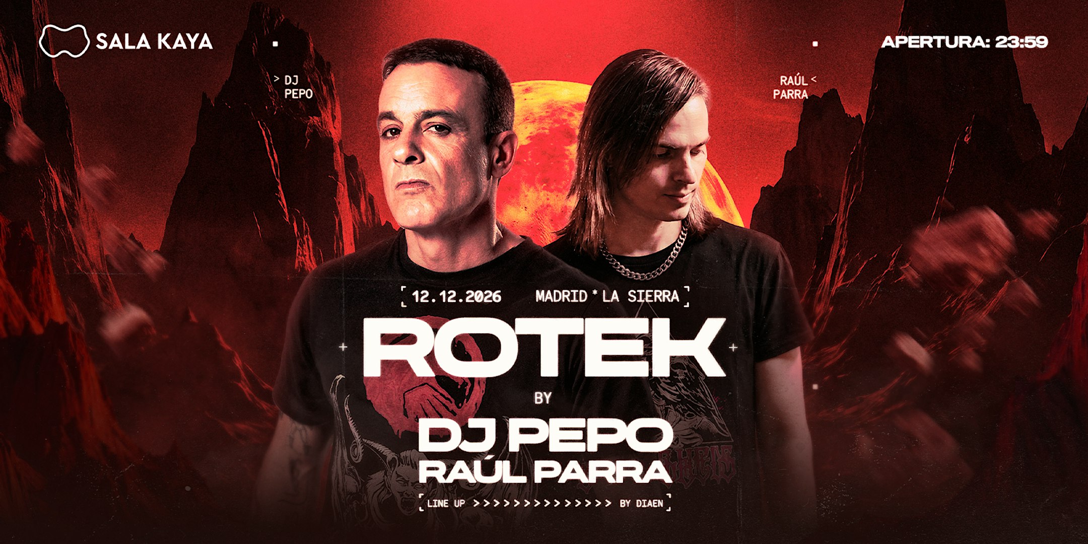 Dj Pepo y Raúl Parra en  Sala Kaya Guadarrama (Madrid).