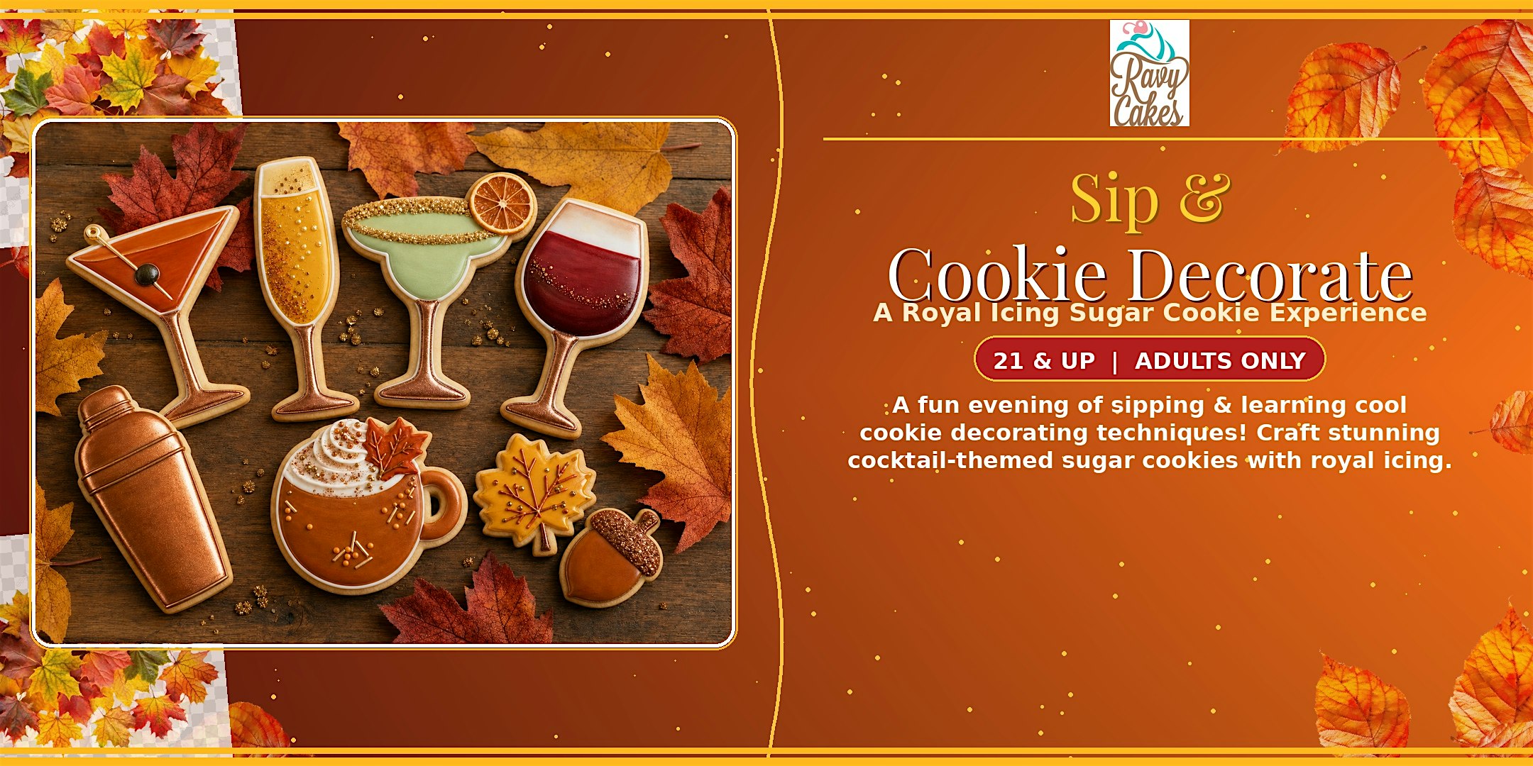 Sip & Cookie Decorate: A Fall Harvest Royal Icing Experience