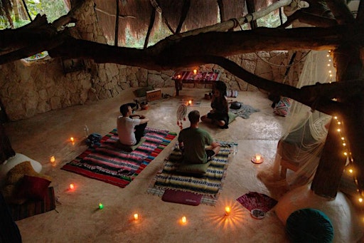 Sunset Ancestral Ceremony in Pueblo Sacbe, Playa del Carmen Mexico
