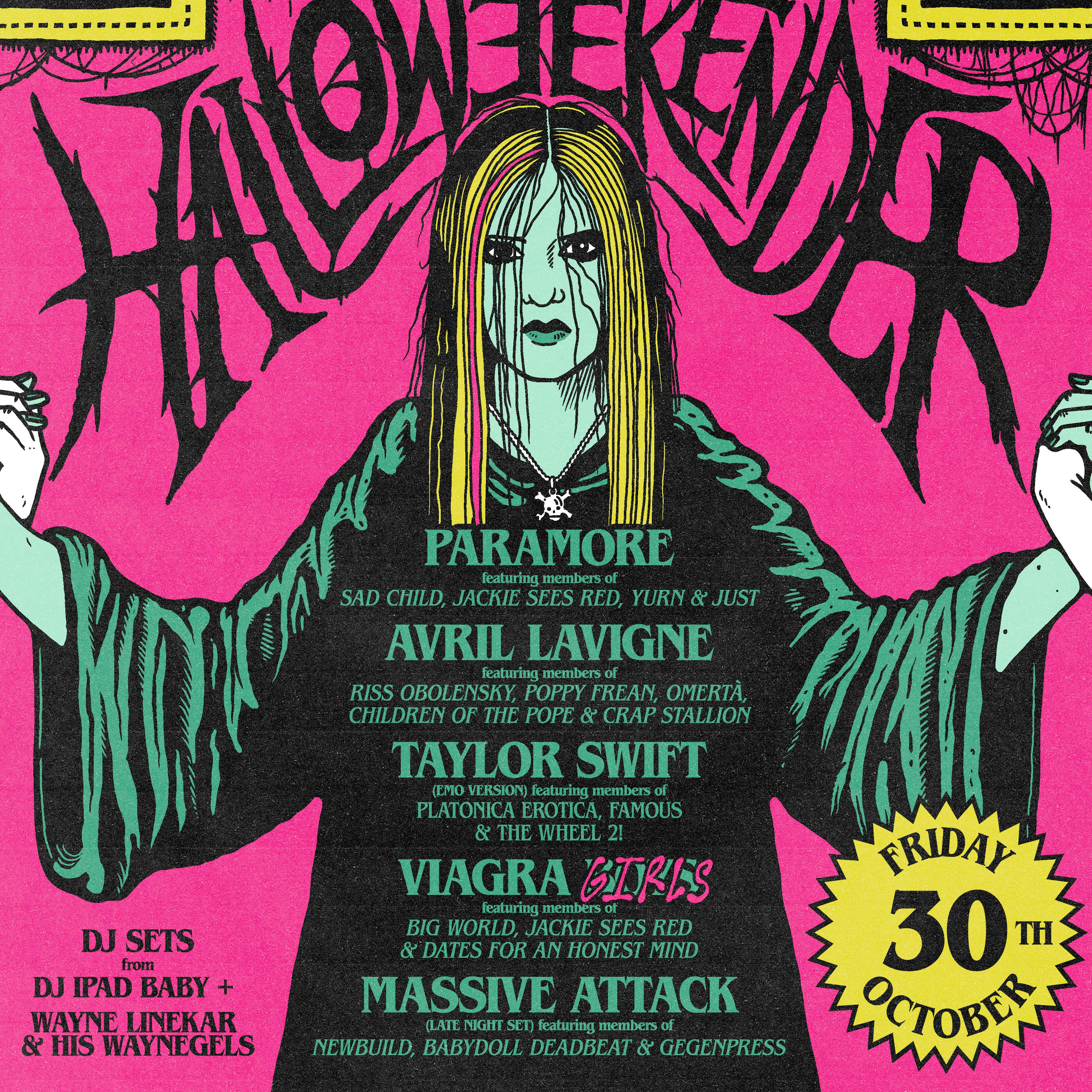HALLOWEEKENDER: Paramore / Avril Lavigne / Taylor Swift / Viagra "Girls" / Massive Attack