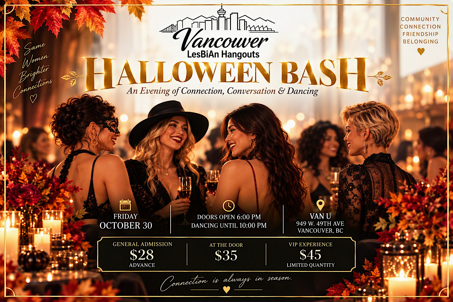 Vancouver LesBiAn Hangouts: Halloween Bash