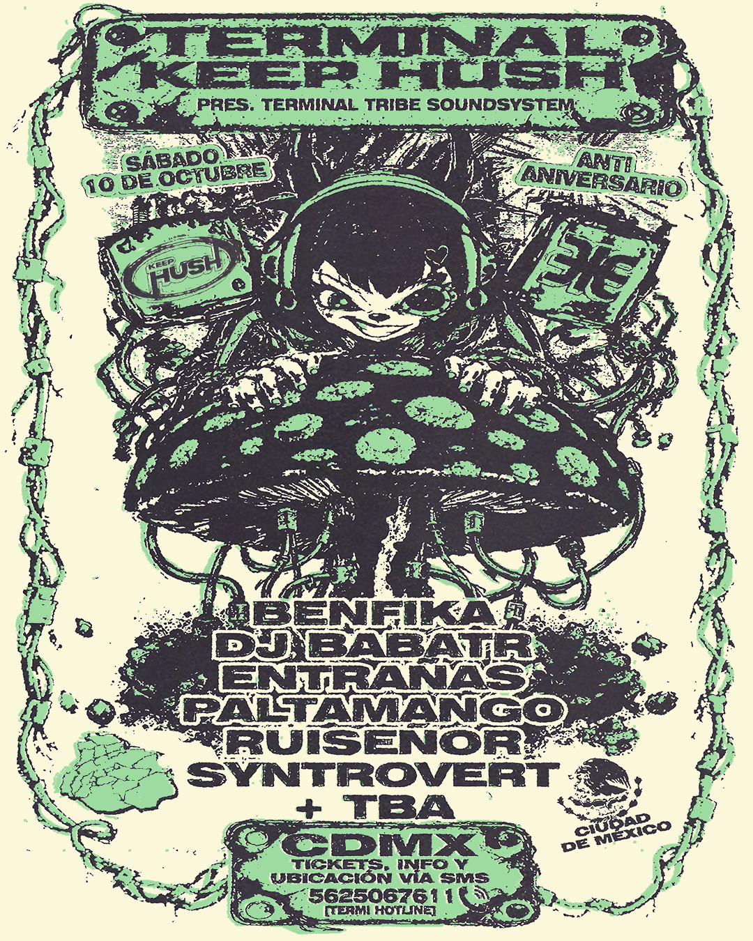TERMINAL X KEEP HUSH pres Terminal Tribe Soundsystem  Anti-aniversario