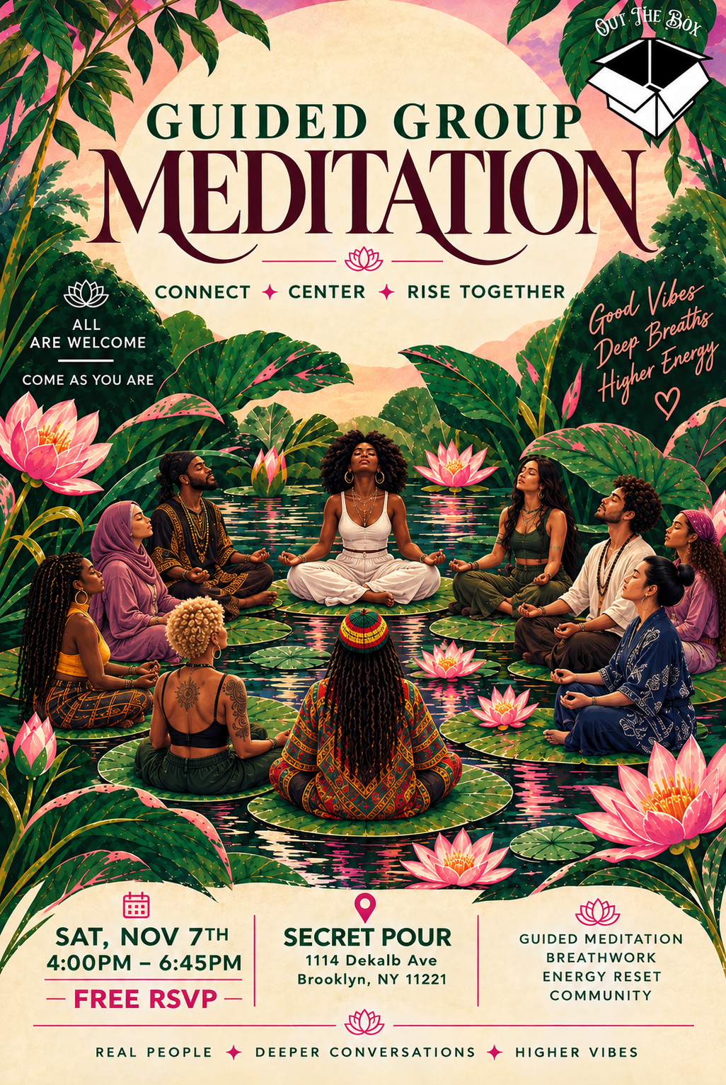OutTheBoxSeries  PRESENTS:  A GUIDED GROUP MEDITATION