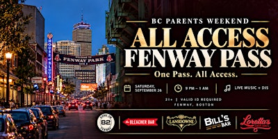 BC Parents Weekend All Access Fenway Pass