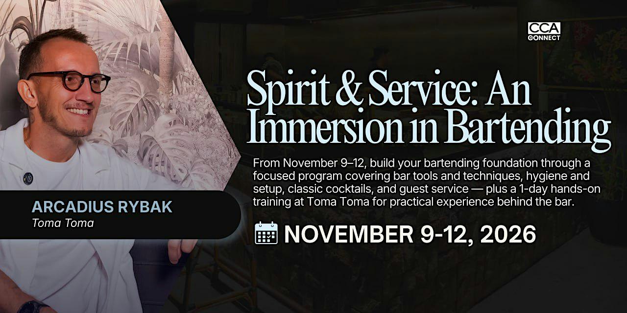 Spirit & Service: An Immersion in Bartending with Arcadius Rybak (4 Days)