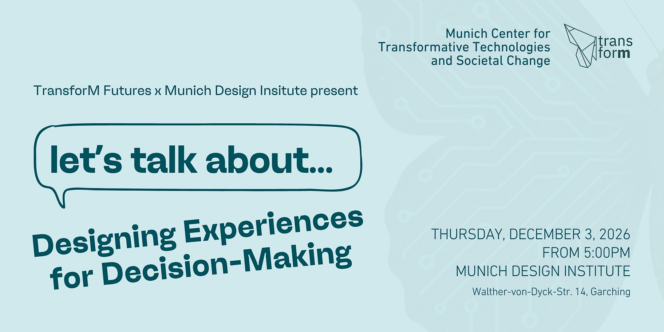 Let's talk about: Designing Experiences for Decision-Making