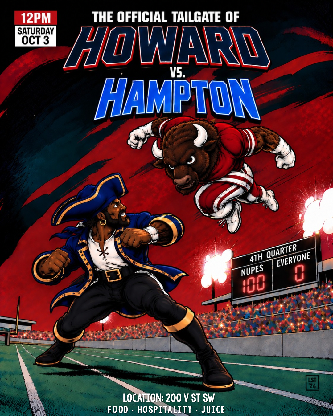 HOWARD VS. HAMPTON TAILGATE 🥤